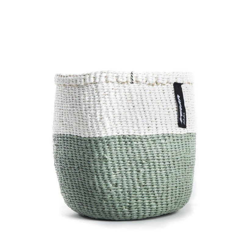 White and light green MIFUKO basket