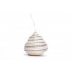 Striped Silver Bulb Ornament