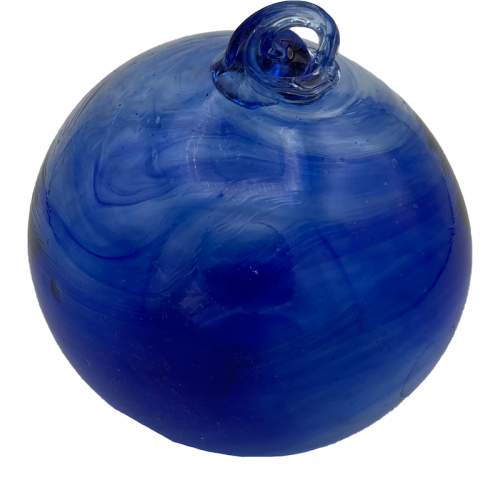 Blauw Geblazen glazen bal