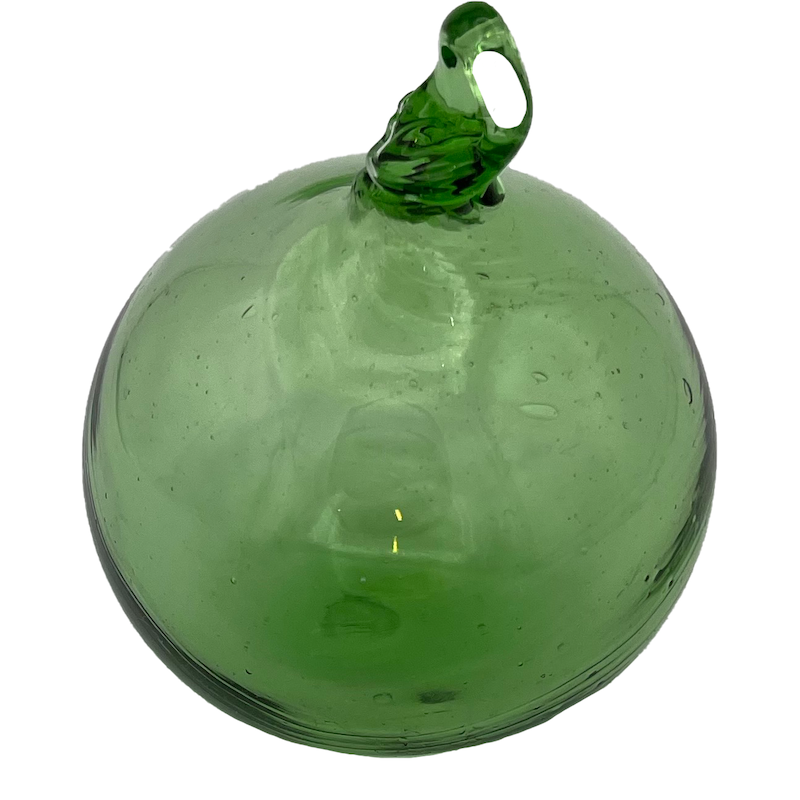 Boule en verre soufflé vert
