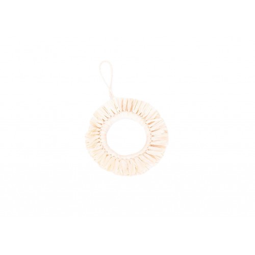Natural Fringed Hoop Ornamenten