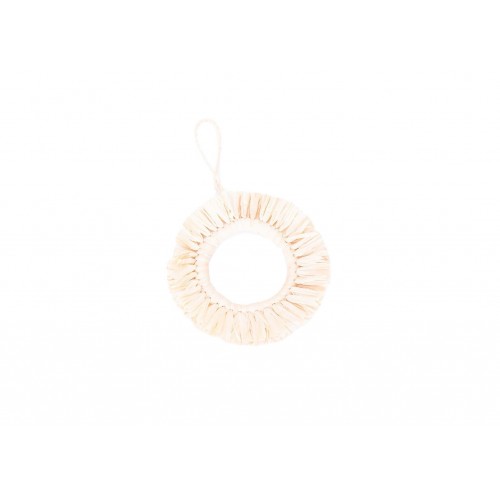 Natural Fringed Hoop Ornamenten