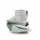 Soft grey stripe MIFUKO basket