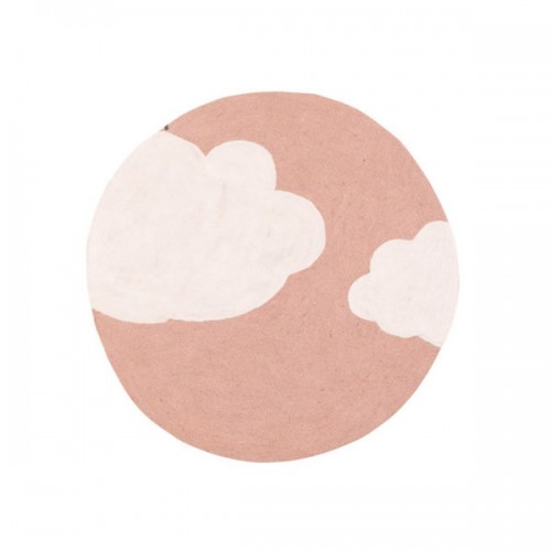 PINK CLOUDY ROUND RUG